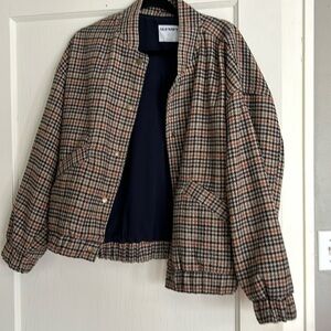 Tweed look bomber jacket